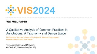 A Qualitative Analysis of Common Practices in Annotations A Taxonomy and Design Space  Fast Forwa [upl. by Dogs]