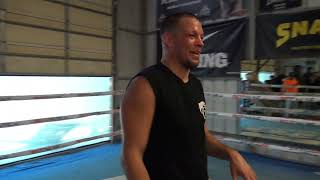 NATE DIAZ TRAINING WITH ROBERT GARCIA JOKES ABOUT SPARRING MIKEY GARCIAquotI GOT NO PROBLEM WITH MIKEYquot [upl. by Cordelie]