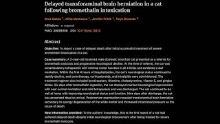 12 Delayed transforaminal brain herniation in a cat following bromethalin intoxication [upl. by Akiria368]