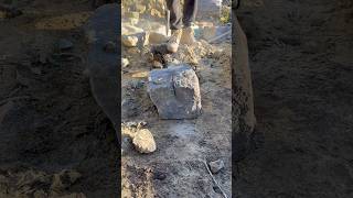 Reclaimed walling 😎⚒️ stonework ytshorts asmrsounds construction handtools [upl. by Sevein]