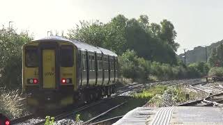 Crediton Railway Station 150266 GWR Departing P1 on 2R51 on 6th July 2024 [upl. by Halueb]