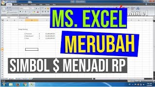 Cara merubah dollar ke rupiah di excel mudah banget loh [upl. by Lally281]