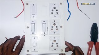 3 Switch 3 Socket Connections with fan regulator  Tube light Fan Wiring [upl. by Homer]