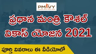 Pradhan Mantri Kaushal Vikas Yojana Scheme 2021 in Telugu  PMKVY 2021 Apply Online [upl. by Gilberta]