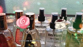 Weekly Perfume Tray Review featuring dupes from MIRIS Perfumes [upl. by Ahsilek]