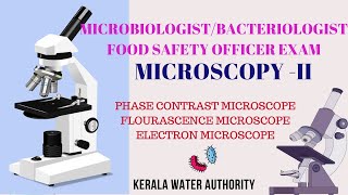 MICROSCOPY PART II Microbiologist Exam  Kerala Water Authority  Food Safety Officer Exam KPSC [upl. by Eartnoed]