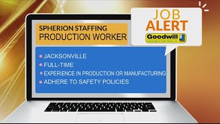 JOB ALERT Spherion Staffing in Jacksonville looking for a production worker [upl. by Nahsed274]