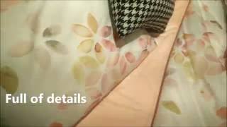 Beddinginn Review Beautiful Pink Flowers Cotton Lace Bedding Sets [upl. by Mame]