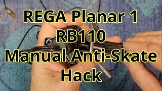 Rega Planar 1  2 RB110 RB220 Antiskate Bias Adjustment Hack [upl. by Atte]