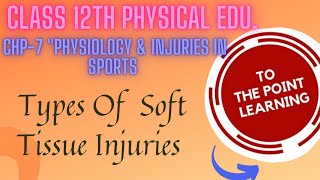 Class 12th Sports Injury  Types Of Soft Tissue Injury [upl. by Theona]