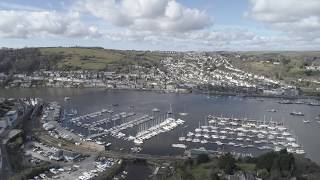 Aerial view of Kingswear and Dartmouth by drone 13032018 [upl. by Begga378]