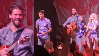 ALISSON PLAYS ALLEZ AS LIVERPOOL UNVEIL NIKE 3RD KIT  BOSS NIGHT SECRET GIG [upl. by Akimit]