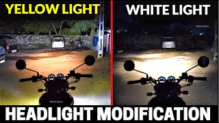 Headlight Modification Yellow Light Vs White Light  Which Is Better [upl. by Ettenuj723]