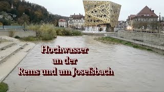 Hochwasser an der Rems und am Josefsbach [upl. by Anitsyrc664]