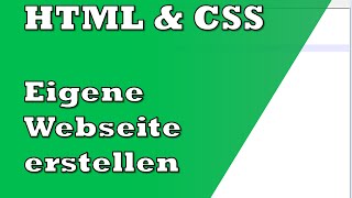 Eigene Webseite erstellen [upl. by Anahgem]