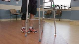 Using a Walker Gait with Walker – WeightBearing as Tolerated [upl. by Ancier]