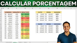 Como Calcular Porcentagem  Margem de Venda Markup Aumento Redução Taxas etc [upl. by Latrell]