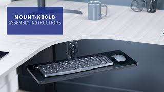 MOUNTKB01B Under Desk Rotating Keyboard Tray Assembly by VIVO [upl. by Sholley994]