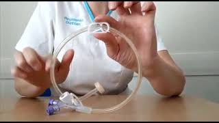 Instructional Video  replacing the Y adapter on a Corflo PEG feeding tube [upl. by Xylia]