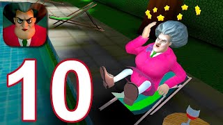 Scary Teacher 3D  Gameplay Walkthrough Part 10  Sun Bath Disaster [upl. by Shull573]