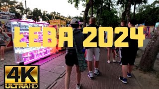 Łeba  Lato 2024  wieczorny spacer po mieście  4k60fps [upl. by Meletius]