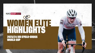 Zonhoven  Women Elite Highlights  202324 UCI Cyclocross World Cup [upl. by Clarisa]