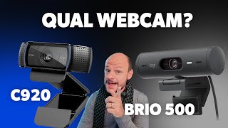 Webcam Logitech Brio 500 vs Logitech C920  Qual é melhor [upl. by Isayg]