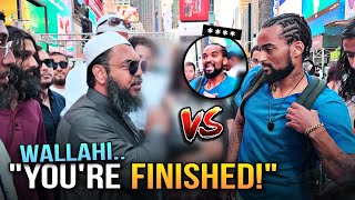 🔥😱NYC DEBATE❗Shaykh Uthman CHECKMATES Christian Preacher in Times Square nyc [upl. by Ecnarrot]