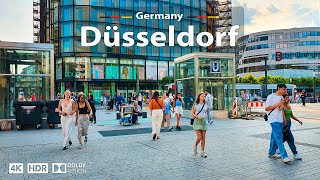 Düsseldorf Germany 🇩🇪 Vibrant City Walking Tour ☀️ 4K 60fps HDR  A Sunny Day Walk 2023 [upl. by Assiled443]