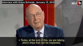 Implanted Microchip Klaus Schwab World Economic Forum and The Great Reset [upl. by Anerbes]