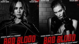 Taylor Swift quotBad Bloodquot Music Video Posters  Karlie Kloss amp Jessica Alba [upl. by Nepean]