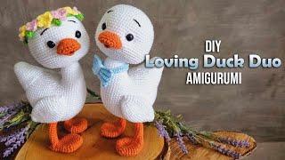 Learn to Crochet a Loving Duck Duo Detailed Beginner Tutorial  Part 1 [upl. by Nyliram298]