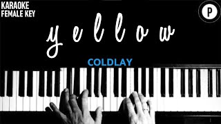 Coldplay  Yellow 𝗙𝗘𝗠𝗔𝗟𝗘 𝗞𝗘𝗬 Slowed Acoustic Piano Instrumental Cover Lyrics [upl. by Airalednac]