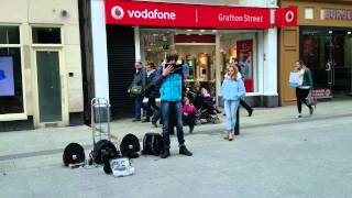 Time To Say Goodbye  A brilliant busker in Dublin [upl. by Oinotnaesoj]