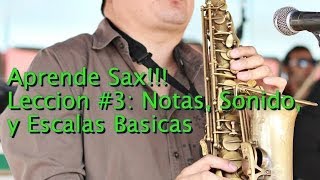 Tutorial de Saxofon Para Principiantes 3 Primeras Notas y Formar Escalas [upl. by Amluz829]