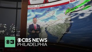 Rain snow wind and cold temperatures move into Philadelphia region [upl. by Waite]