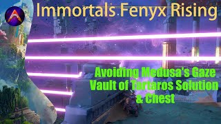 Avoiding Medusas Gaze  Vault of Tartaros Solution w Chest Immortals Fenyx Rising [upl. by Yuzik]