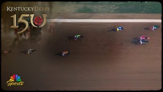 2024 Kentucky Derby overhead view shows Mystik Dan just holding off Sierra Leone charge  NBC Sports [upl. by Leidba603]