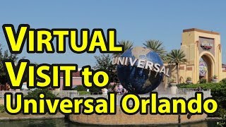 Virtual Visit to Universal Studios Orlando  Take a Walk Around the Park [upl. by Anitac10]