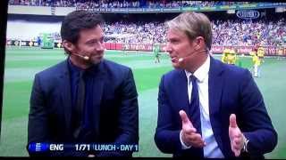 Hugh Jackman interview on the cricket show [upl. by Oznol]