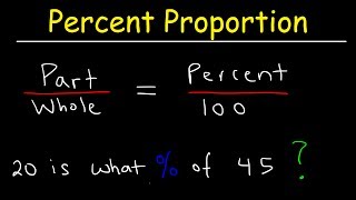 Part Whole amp Percent Proportion Word Problems [upl. by Celin]