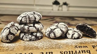 Easy Christmas Cookies Recipe  Fudgy amp Chewy Chocolate Crinkle Cookies [upl. by Suivatnad]