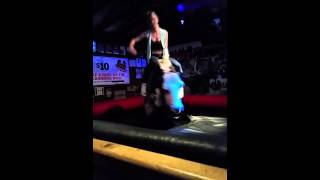 Riding the bull at Ranchmans in Calgary [upl. by Ardnahcal591]