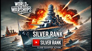 World of Warships Komissar’s Intense Silver Rank Qualification Close Combat [upl. by Irme43]