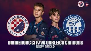 JBNPL U15 Dandenong City VS Oakleigh Cannons [upl. by Fulks700]