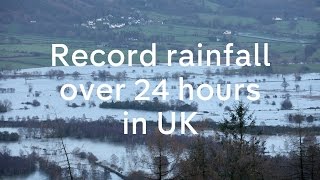 Cumbria floods UK sees record rainfall in 24 hours after Storm Desmond [upl. by Eelram]