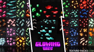 Glowing Ores Texture Pack Download amp Install for Minecraft [upl. by Noirb734]