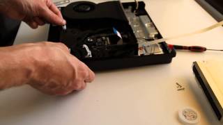 Easy way to reinstall PS3 slim Bluray drive with center data cable [upl. by Eekorehc]