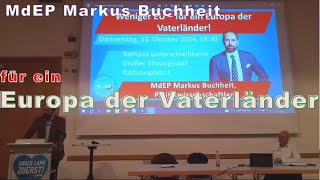 MdEP Markus Buchheit Für ein Europa der Vaterländer [upl. by Ahsertal]