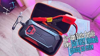 Car Jump Starter Portable Power Bank GKFLY 18000mAh unboxing and review [upl. by Hoshi679]